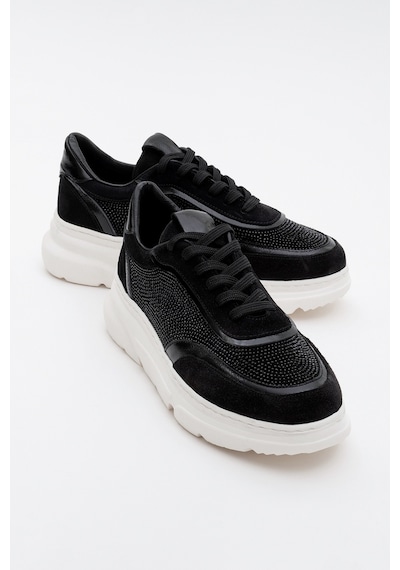 Luvishoes Luvi Shoes Pablo Siyah Süet Siyah Taşlı Hakiki Deri Kalın Tabanlı Kadın Spor Ayakkabı Siyah-süet Siyah Luvishoes Luvi Shoes Pablo Siyah Süet Siyah Taşlı Hakiki Deri Kalın Tabanlı Kadın Spor Ayakkabı Siyah-süet Siyah