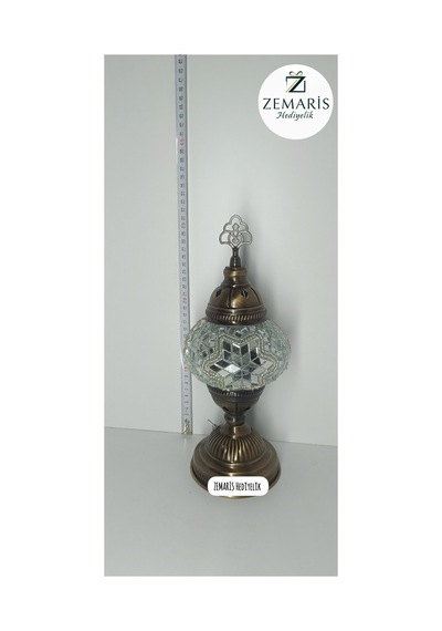El Yapımı Pilli Masa Lambası/abajur Beyaz - 806869417 Beyaz