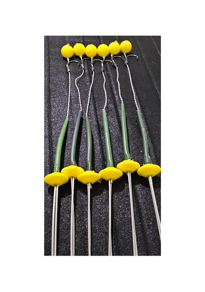 Yemleme Botu 12 Sarı Pup Rig Ve Boli Yüzen Model 12 Takım 2.3 No İnne İnnesi Büyük Boy