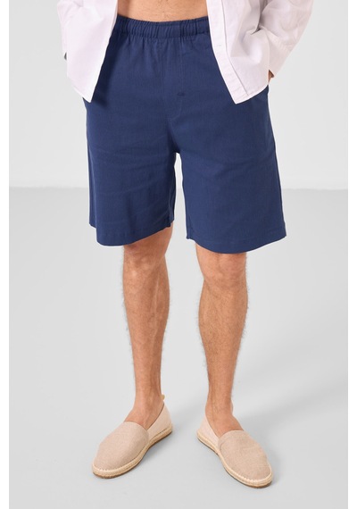Tommylife Parlament Standart Fit Dokuma Hafif Esnek Chino Erkek Şort - 81291 Mavi