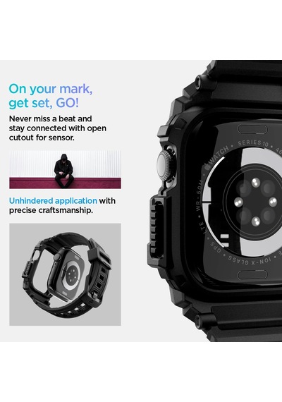 Rugged Armor Pro Bileklik, Apple Watch 10 46 Mm 2024 İle Uyumlu Kılıf Çok Renkli