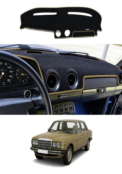 Mercedes-benz - W123 1975-1985 Uyumlu Torpido Koruma Kılıfı - Taba Şeritli