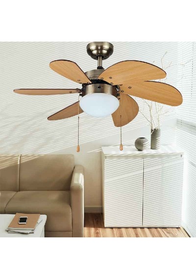 Kaşkar L36009/2 Aydınlatmalı Antik Tavan Vantilatörü