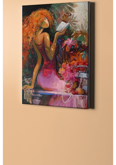 Webstyle Sayılarla Boyama Seti Kasnaklı Kitap Ve Kadın 40 X 50 Cm