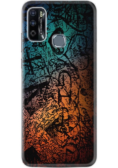 Infinix Hot 10 Play Kılıf Silikon Desen Özel Seri İşaretler Tuval 1716