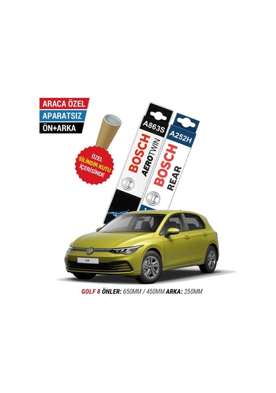 Vw Golf 8 / 8.5 Ön Arka Silecek 2021-2026 Bosch Aerotwin