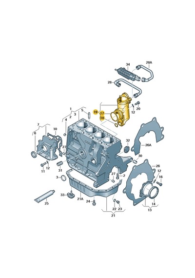 Skoda Fabia 2005-08 1.4 Bky Bud Motor Yağ Separatörü 036103464ah