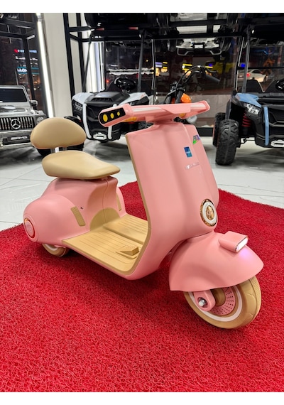 Oyuncaksepeti Vespa Akülü Motor 12 Volt 2-5 Yaş Pembe