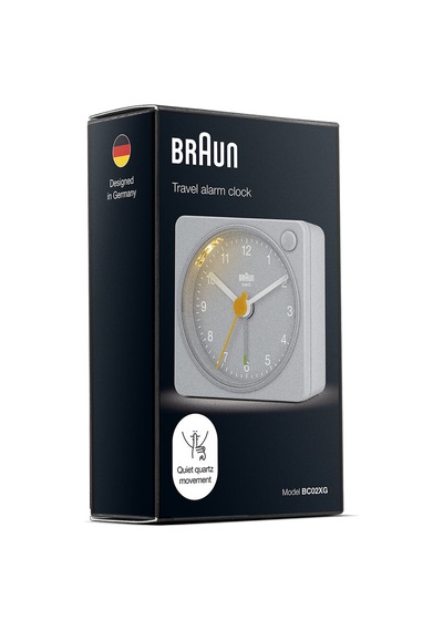 Braun Bc02xg Gri Klasik Seyahat Analaog Alarmlı Masa Saati Brn.bc02xg