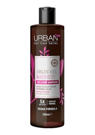 Argan Oil &amp Keratin Besleyici Ve Kırılma Karşıtı Saç Bakım Şampuanı, 350 Mililitre, Vegan