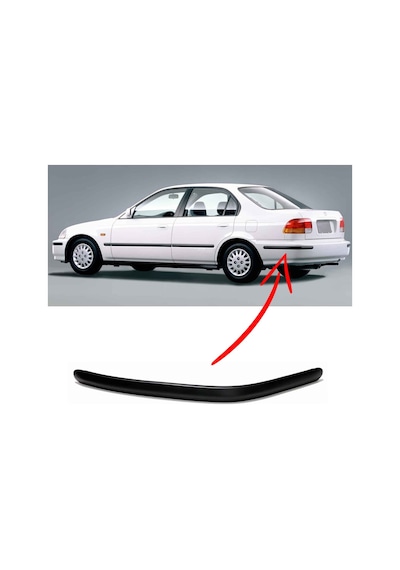 Honda Civic İes Arka Tampon Bandı Çıtası Sol 1996 1998