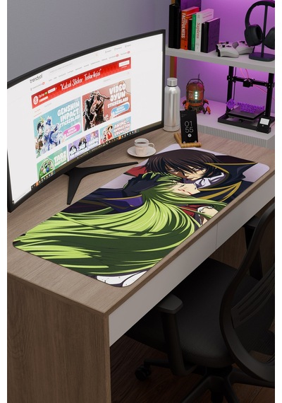 Code Geass Anime V2 - 90x40 Xxl Gaming Kauçuk Kaymaz Taban Mouse Pad Fare Altlığı