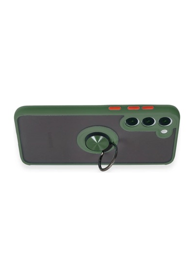 Ilkeshop Newface Samsung Galaxy Uyumlu S23 Plus Kılıf Montreal Yüzüklü Silikon Kapak - Yeşil