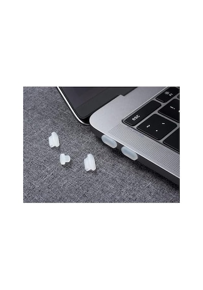Usb-c Ve 3.5 Mm Jack Toz Tıkacı Seti Telefon Tablet Laptop Port Koruyucu, 4 Type-c + 1 Kulaklık, Toz Su Oksit Önleyici Silikon Kapak Şeffaf