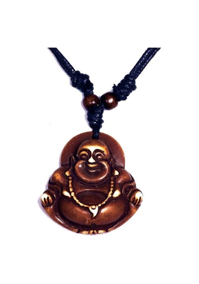 Btak00753 K7 Buddha Ayarlanabilir İpli Meditasyon Figür Kolye Çok Renkli