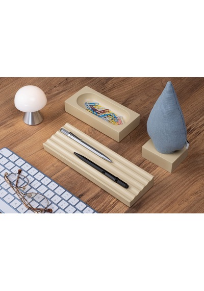 Kayigo  Woody Krem Üçlü Ofis  Seti - Mavi Ladin