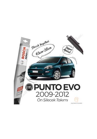 Fiat Punto Evo Muz Silecek Takımı 2009-2012 Bosch Aeroeco N11.4485