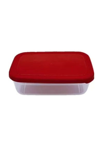 Asd034 Maya Dikdörtgen Saklama Kabı 900ml Kırmızı Çok Renkli