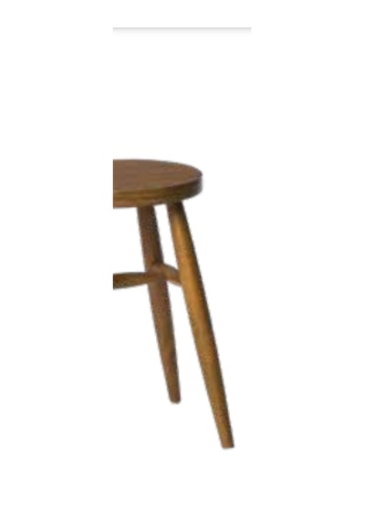 Tabure Zus285 Klasik Model Ahşap Kayın İskelet Ceviz Boya Cafe Yuvarlak Oturum Vintage Tarz El Yapım