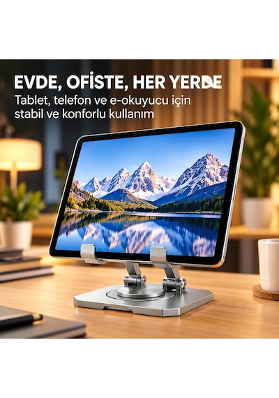 360 Döner Ayarlanabilir Metal Tablet Ve Telefon Standı, Ust1