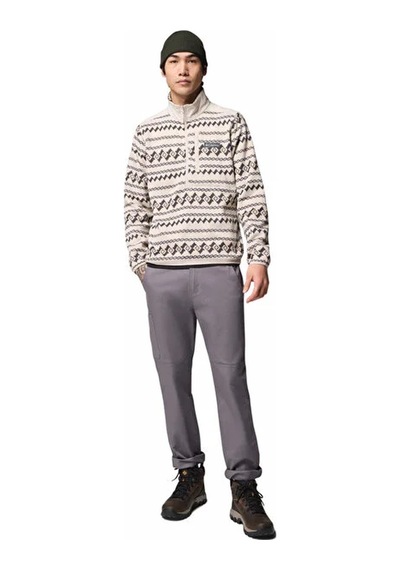 Columbia Sweater Weather Printed Half Zip Iı Kahverengi Erkek Outdoor Polar Ao5809 Kahverengi Koyu
