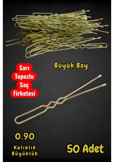 Technow Sarı 7 Cm Küçük Topuzlu Saç Firketesi Toka 0.90 Sarı Sarı