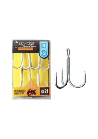 Sea Horse Diamond Scaled Sharp Hook Oty:6 No:2 Standart