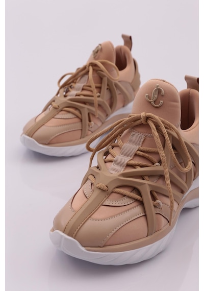 Dgn 044 Kadin Bağcikli Sneaker Ayakkabi 044-2252-R0152 Bej