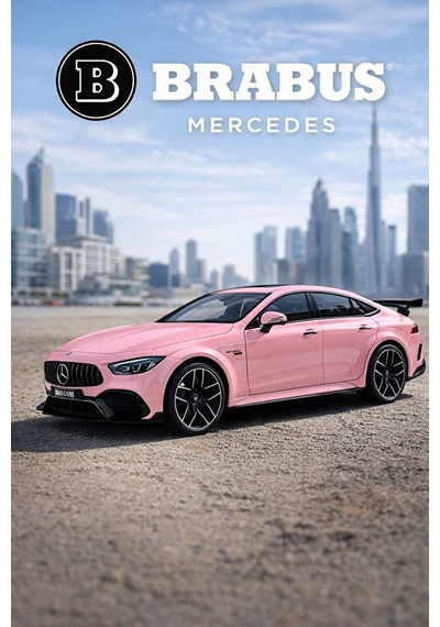 1:24 Brabus Rocket 900 Diecast Model Araba Kapı Bagaj Kaput Açılır Mercedes Amg Gtr Brabus Pembe