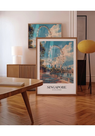 Çerçevesiz Poster Marina Bay'ın Parlak Yüzü