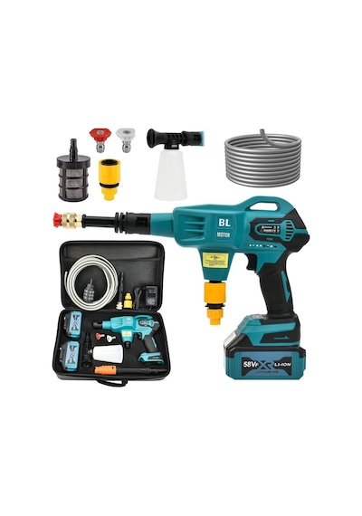 Prohummer Ph224 Profesyonel Kömürsüz 58vf Yüksek Basınçlı Çift Akülü Oto Araba Yıkama, Sulama, İlaçlama Makinesi, Araç Yıkama