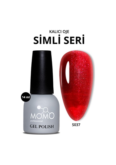 Momo Professional Kalıcı Oje S037 Simli Vişne Çürüğü 14 Ml