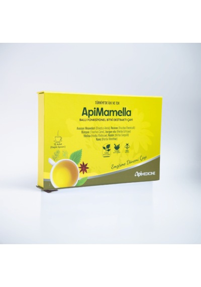 Apimedicine Premium Apimamella Ballı Fonksiyonel Bitki Ekstrakt Çayı 12'li Paket - Anneler İçin Günlük Rutin Kaşık Çay