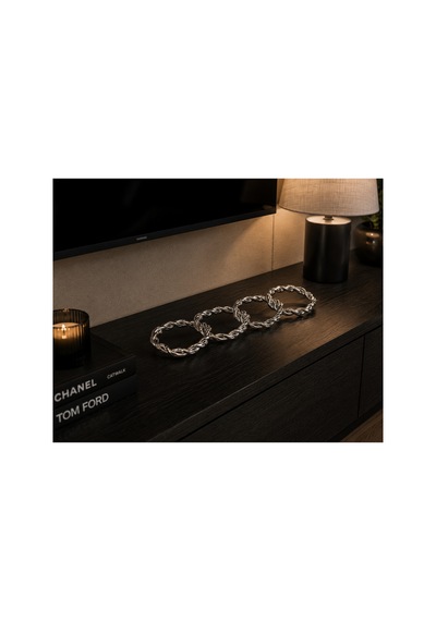 Sleep Nova Silver Metal Zincir Halka Dekoratif Obje