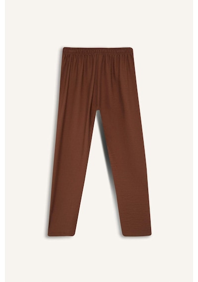 DeFacto 	Jogger Pantolon Keten Görünümlü Cepli Yüksek Bel Düz Paça R0433AZ25SPBN519