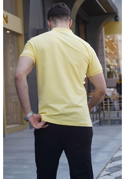 Madmext Sarı Polo Yaka Erkek Tişört 6113-sarı Sarı