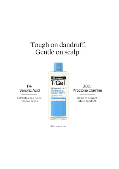 Neutrogena T/gel 2-in-1 Anti-dandruff Şampuan 250 Ml Beyaz