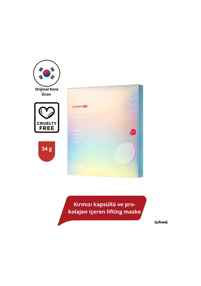 Apothe Red Capsule Pro-collagen Lifting Mask 34g Kırmızı Kapsüllü Ve Pro-kolajen İçeren Lifting Maske