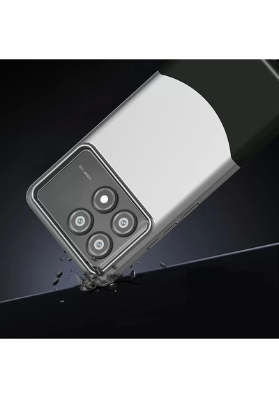 Poco X6 Pro Kılıf Magsafe Şarj Kartlıklı Mıknatıslı Duble 1.7mm Kapak Kart Bölmeli Lacivert Siyah Gr