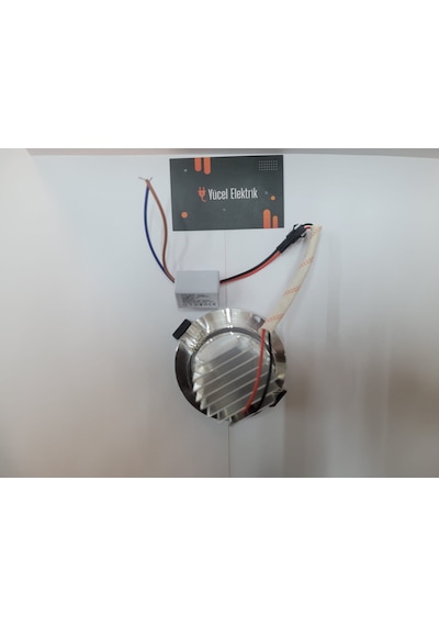 Helios 5 Watt Krom Kasa Beyaz Işık Trafolu Soğutmalı Cob Led Spot Saten - Krom