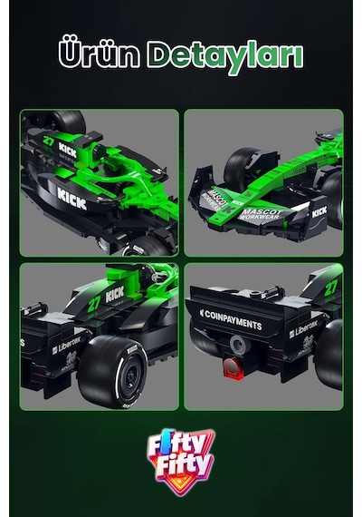 Cada Sauber F1 C45 2025 Formula Aracı 1/24 Scale -c55082w 348 Parça Oyuncak Yapım Seti Blok Araba