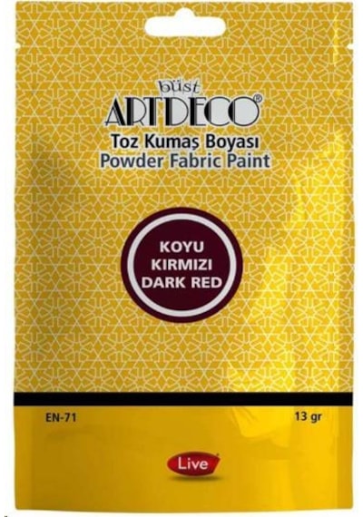 Artdeco Toz Kumaş Boyası Koyu Kırmızı 13 gr