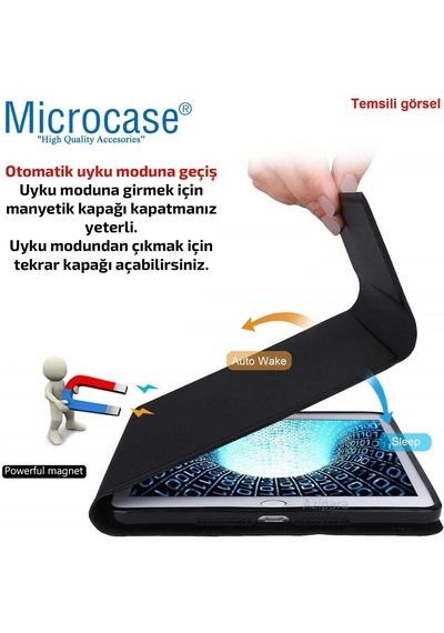 Microcase Honor Pad X8b 11'' Tablet İle Uyumlu Sleeve Serisi Mıknatıs Kapak Standlı Kılıf-al3319 Tablet Kılıfı