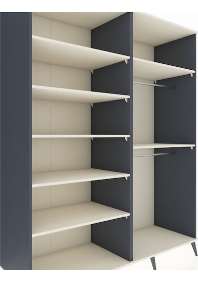 Kronos Gardrop 7 Raflı 2 Askılı 176x59x221 Antrasit-aytaşı Aytaşı Kronos Gardrop 7 Raflı 2 Askılı 176x59x221 Antrasit-aytaşı Aytaşı