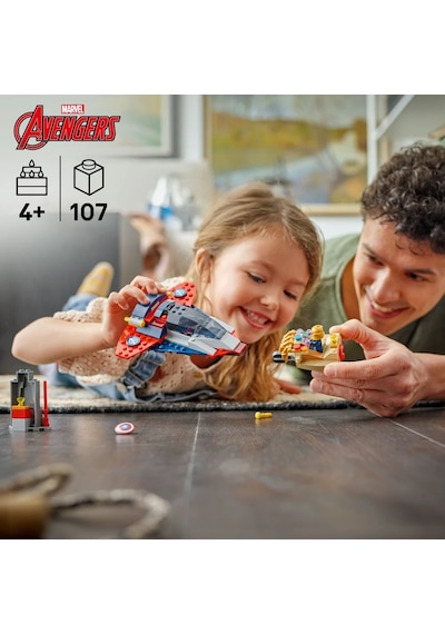 LEGO® ǀ Marvel Kaptan Amerika, Thanos'a Karşı 76319 - 4 Yaş ve Üzeri Süper Kahraman Seven Çocuklar için Yaratıcı Oyuncak Yapım Seti (107P) LEGO® ǀ Marvel Kaptan Amerika, Thanos'a Karşı 76319 - 4 Yaş ve Üzeri Süper Kahraman Seven Çocuklar için Yaratıcı Oyuncak Yapım Seti (107P)