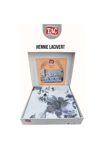 Taç Tac-saten-cift Hennie Lacivert Pamuk Saten Çift Kişilik Nevresim Takımı,200 X 220 Lacivert Hennie Diğer