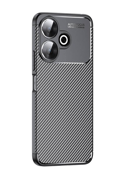 Xiaomi Redmi 13 4g Kılıf Karbon Görünümlü Silikon Kamera Korumalı Üstün Koruma Pazarplus Siyah
