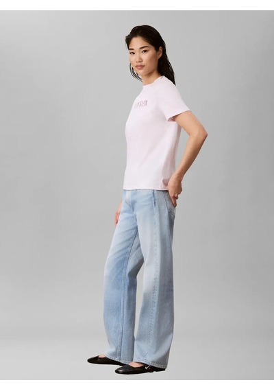 Calvin Klein Ss Classıc Varsıty L, 3fs Pembe Kadın T-shirt
