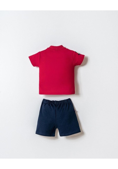 U.S. Polo Assn. U.s. Polo Assn Erkek Bebek 2 Li Şort T-şhirt Takım Kırmızı-2349 Kırmızı