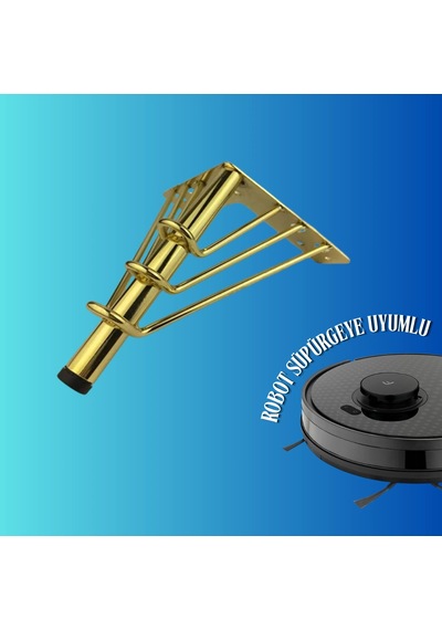 18 Cm Metal 3 Telli Koltuk Ayağı Mobilya Ayağı Ünite Ayağı Konsol Ayağı Puf Berjer Ayağı Gold